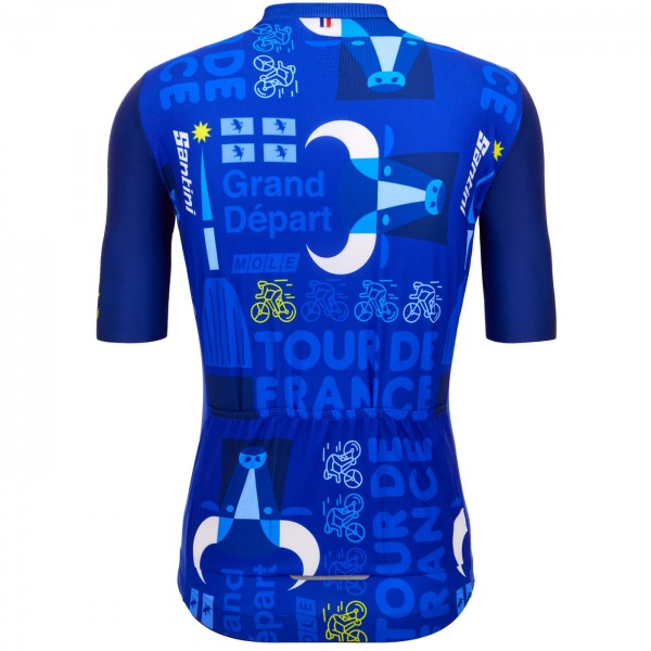 Bekleidung Herren Jersey Santini Tour de France 2024-Turin