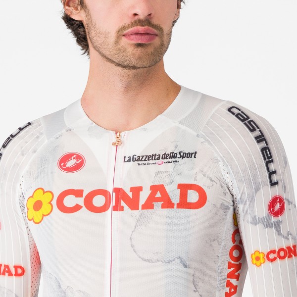 Bekleidung Herren Weiße Trikot Giro d'Italia 2025 Race 8S