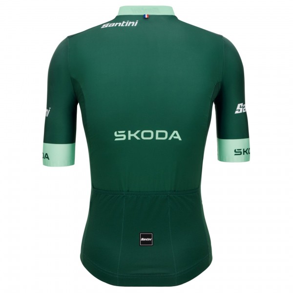 Bekleidung Herren Trikot Santini Grün Tour de France 2025 Offiziell