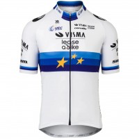 Bekleidung Herren Team Visma Lease a bike 2025 trikot-Europameister