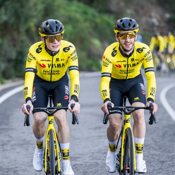 Bekleidung Herren Team Visma Lease a bike 2025 langarm trikot