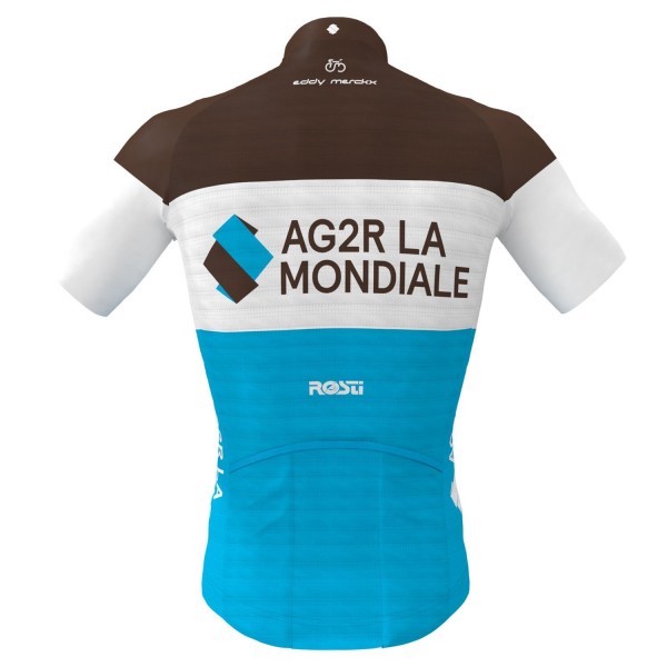AG2R La Mondiale 2019 Radtrikot kurzarm(langer Reißverschluss)-Radsport-Profi-Team