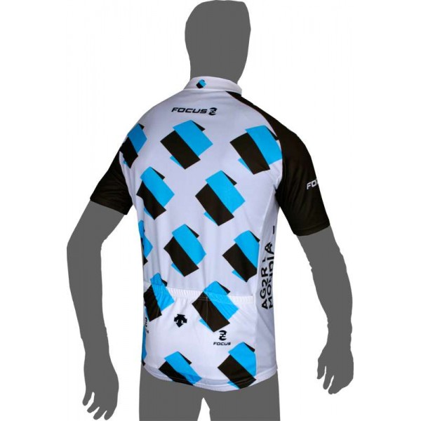 AG2R LA MONDIALE 2014 Kurzarmtrikot(kurzer Reißverschluss) Radsport-Profi-Team
