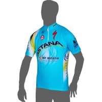 ASTANA 2014 Kurzarmtrikot(kurzer Reißverschluss) Radsport-Profi-Team