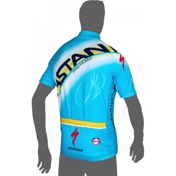 ASTANA 2014 Kurzarmtrikot(kurzer Reißverschluss) Radsport-Profi-Team