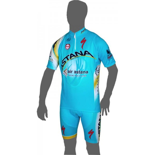 ASTANA 2014 Kurzarmtrikot(kurzer Reißverschluss) Radsport-Profi-Team