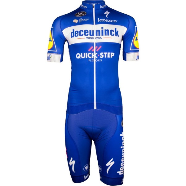 Deceuninck-Quick-Step 2019 Racing Trägerhose(PRR) Radsport-Profi-Team