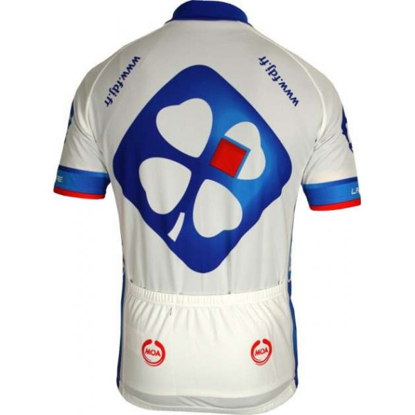 FRANCAISE DES JEUX(FDJ) 2011 Radsport-Profi-Team-Kurzarmtrikot mit kurzem Reißverschluss