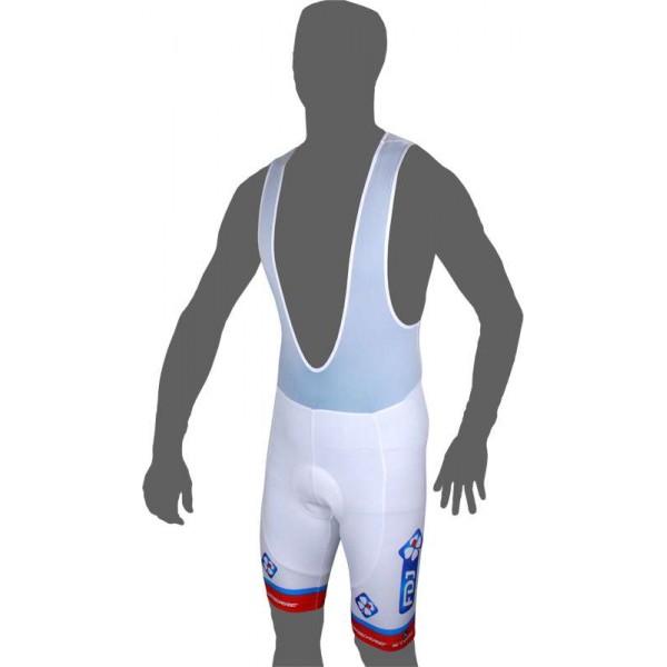 FRANCAISE DES JEUX(FDJ) 2016 Trägerhose weiß-B'TWIN Radsport-Profi-Team