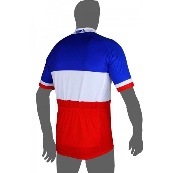 FRANCAISE DES JEUX(FDJ) Französischer Meister 2014/2015 Kurzarmtrikot(kurzer Reißverschluss)-B'TWIN Radsport-Profi-Team