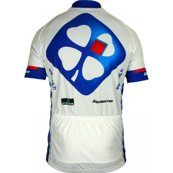 FRANCAISE DES JEUX(FDJ) 2013 Kurzarmtrikot mit kurzem Reißverschluss-Radsport-Profi-Team