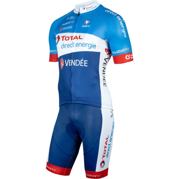 Team Total Direct Energy 2019 Radtrikot kurzarm(langer Reißverschluss) Radsport-Profi-Team