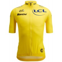 Tour de France 2023 gelbes Trikot(maillot jaune,Gesamtführender) Radtrikot kurzarm