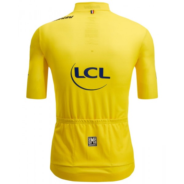 Tour de France 2023 gelbes Trikot(maillot jaune,Gesamtführender) Radtrikot kurzarm