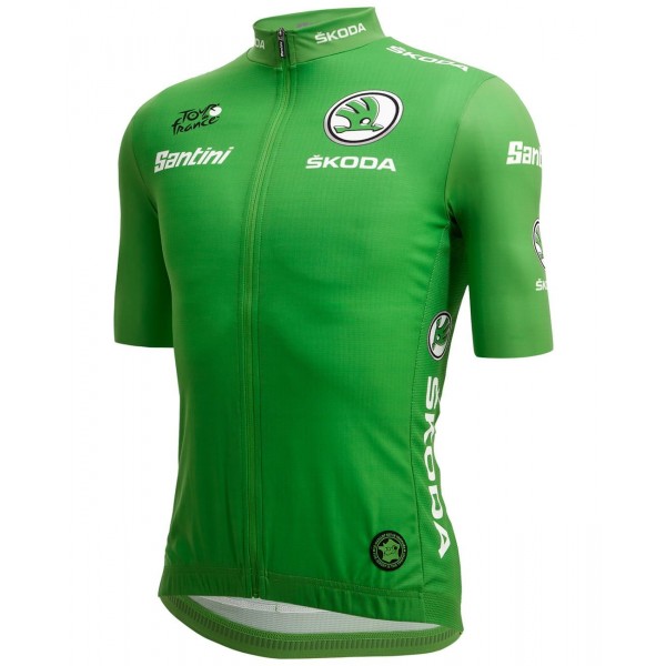 Tour de France 2022 grünes Trikot(maillot vert,bester Sprinter) Radtrikot kurzarm