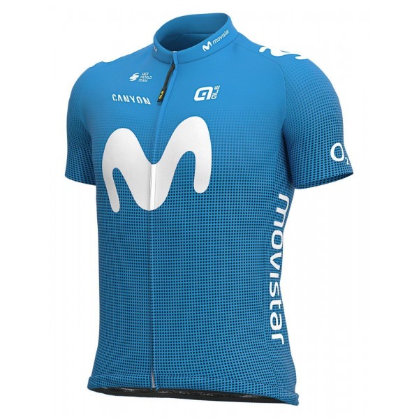 MOVISTAR 2021 Radtrikot kurzarm(langer RV)-ALE Radsport-Profi-Team