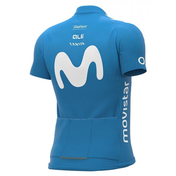 MOVISTAR 2021 Radtrikot kurzarm(langer RV)-ALE Radsport-Profi-Team